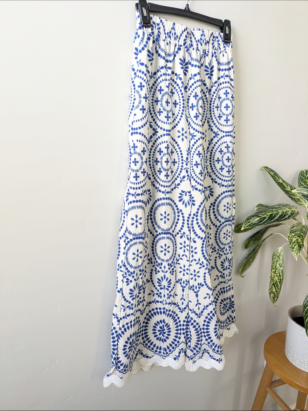 SHEIN Blue & White Printed Two-Piece Set - Picture 8 of 10